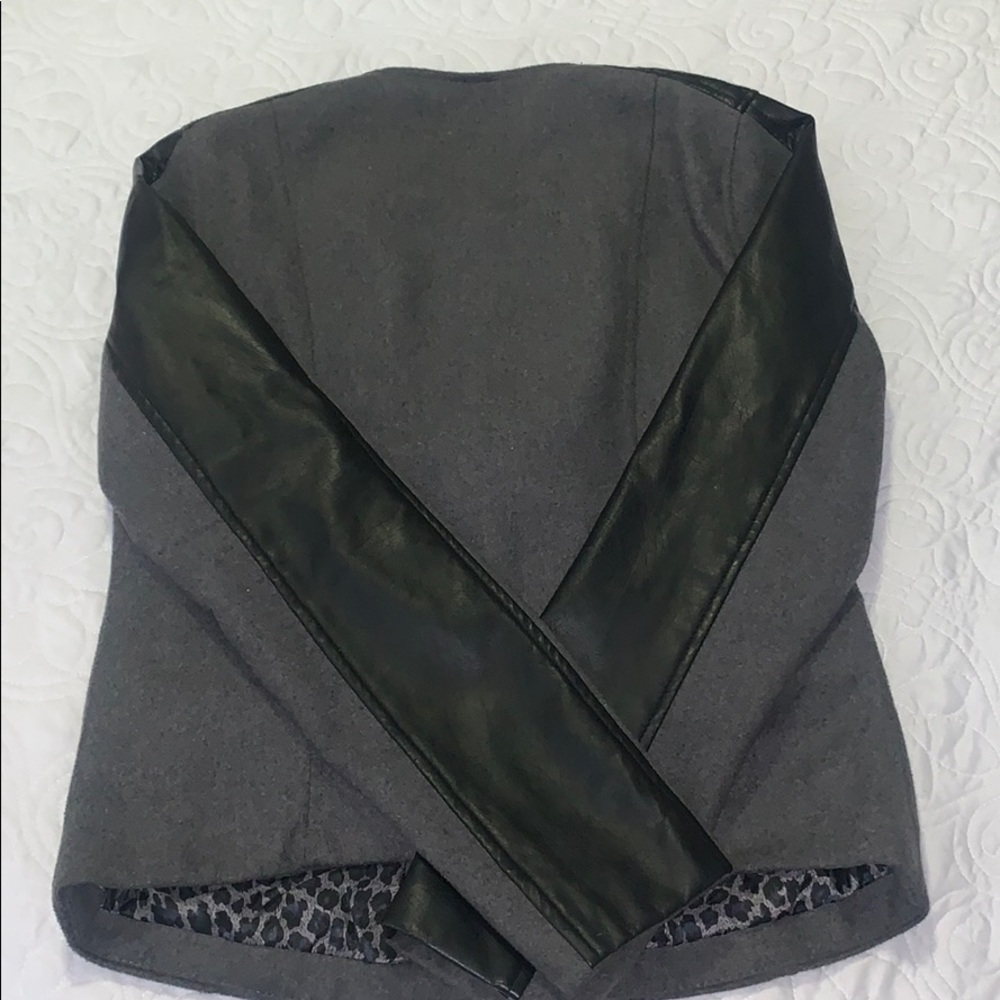 Wool & Leather coat - Picture 4 of 8